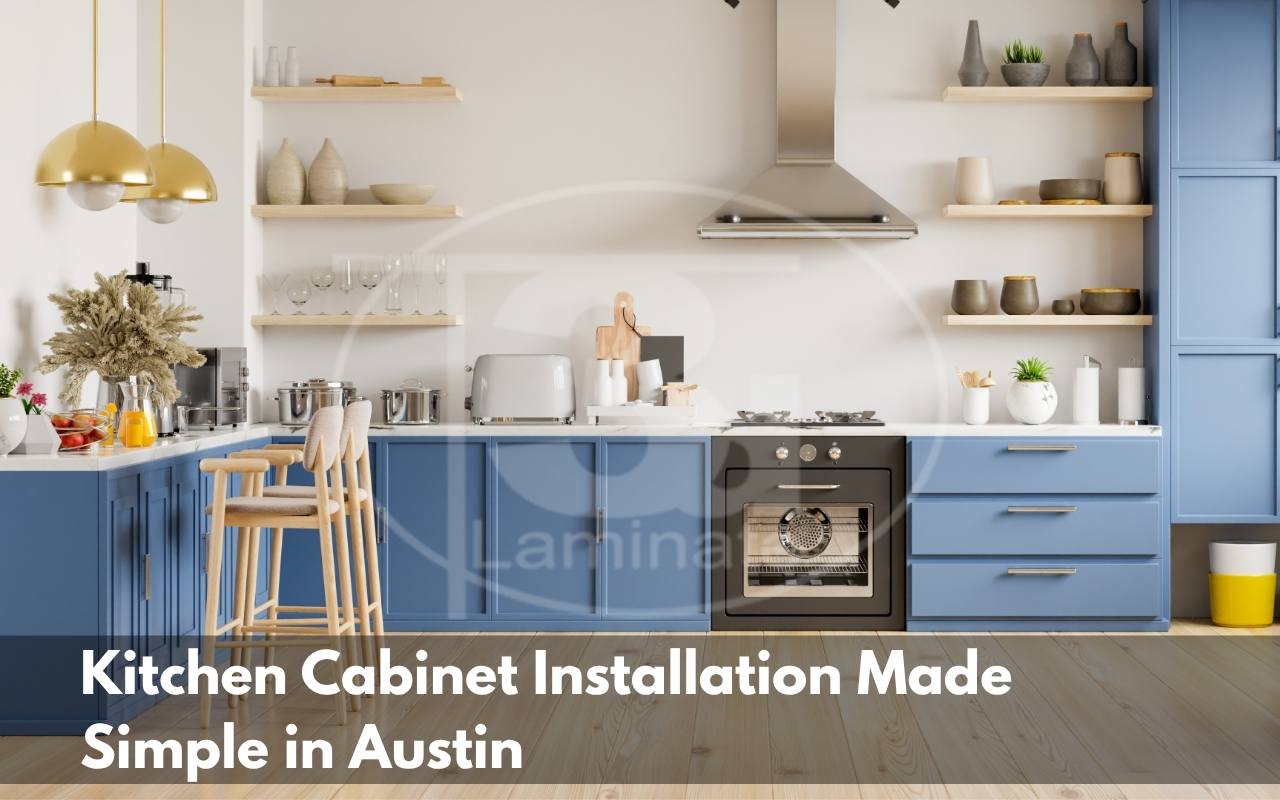 Professional kitchen cabinet installation in progress in Austin, TX