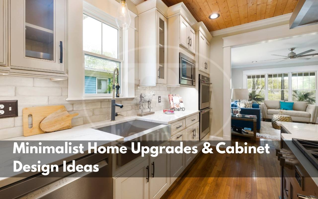 Modern minimalist kitchen cabinets in Cedar Park with clean lines and neutral tones.