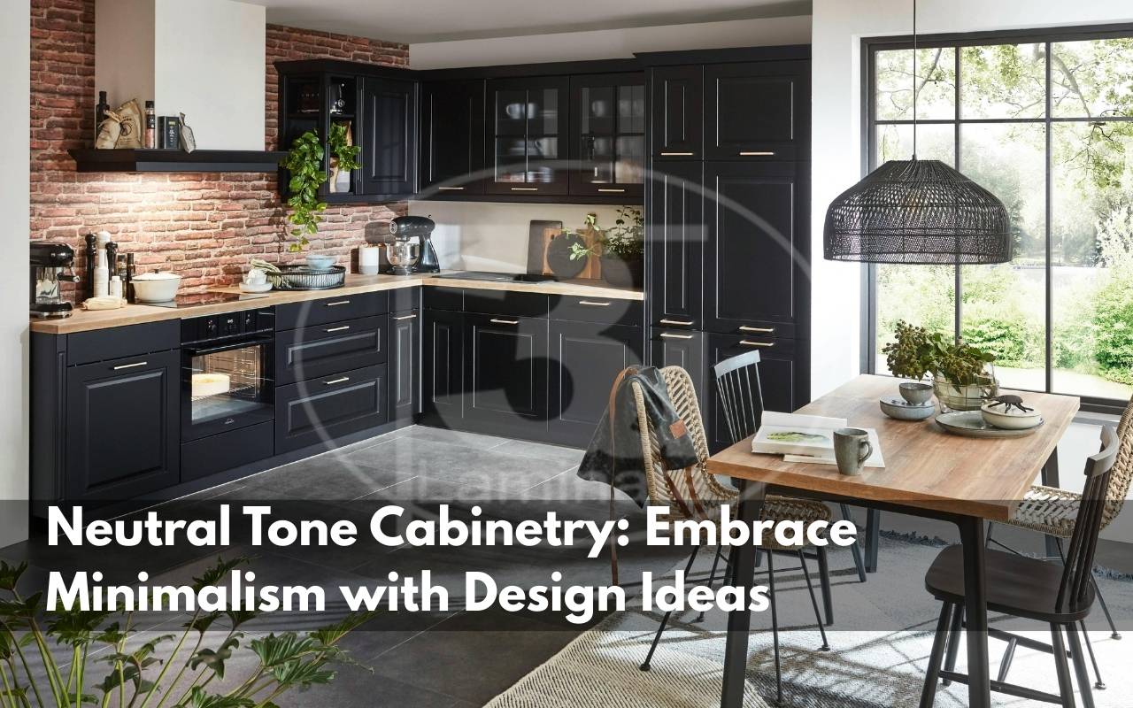 Modern kitchen with neutral-tone cabinets and minimalist design