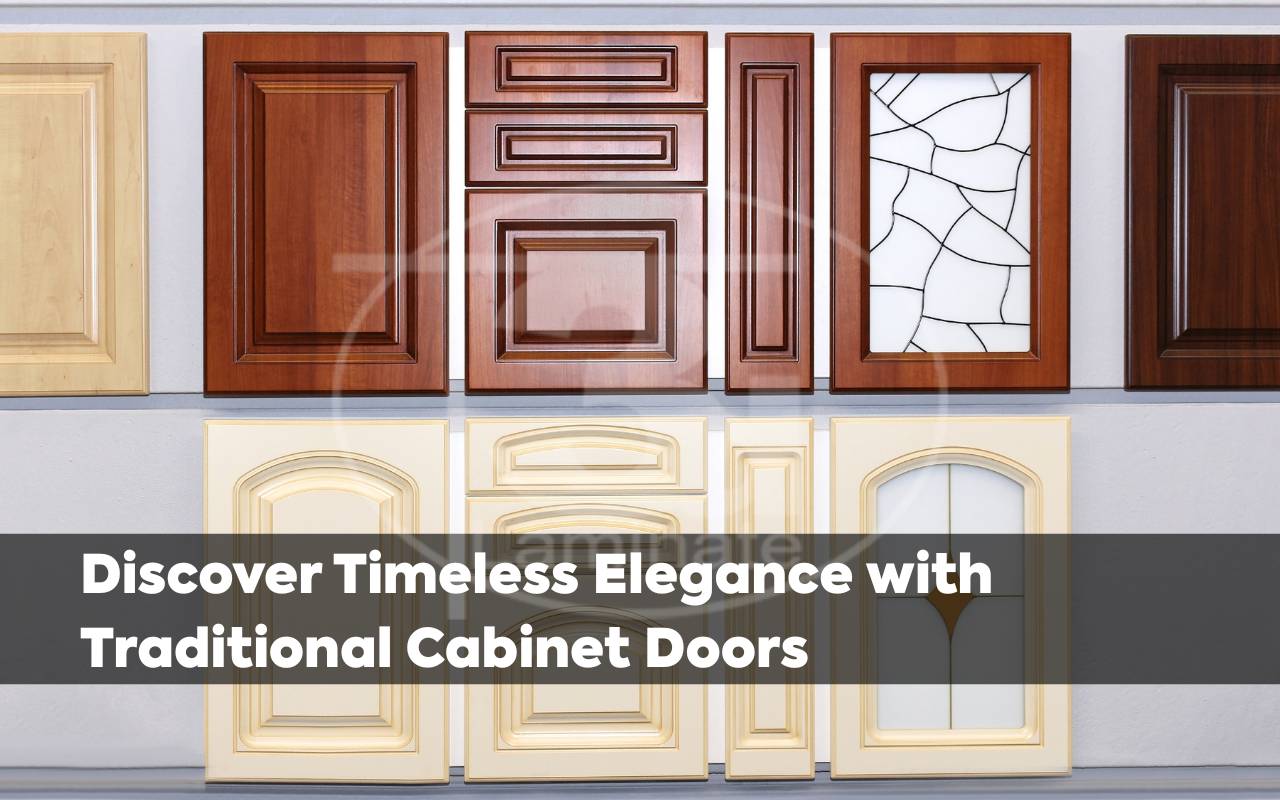 Traditional cabinet doors with raised panels and classic detailing in a modern kitchen