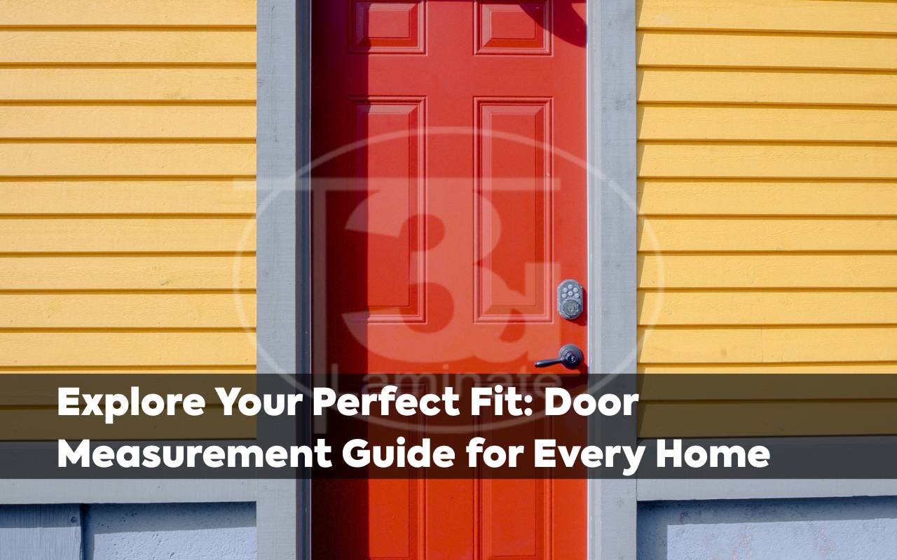 Checking door frame squareness with door measurement guide for perfect fit