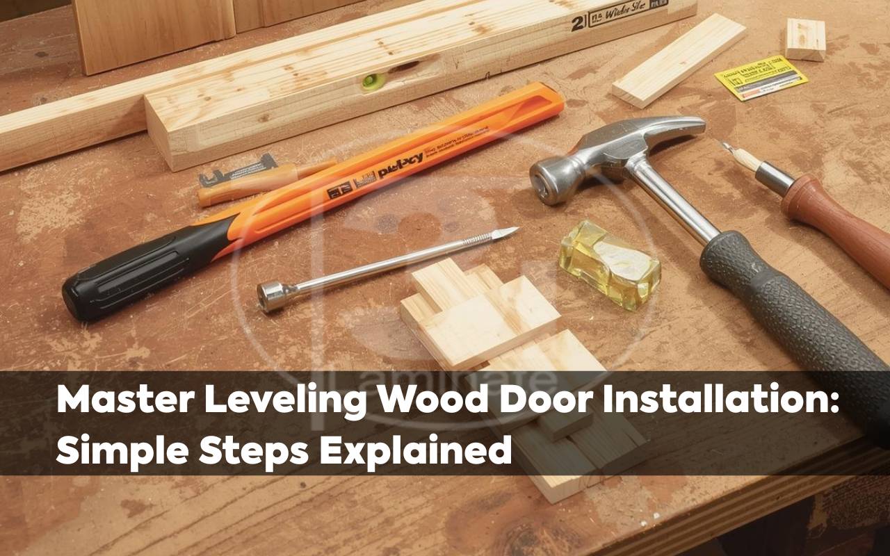 Essential tools for leveling wood door installation