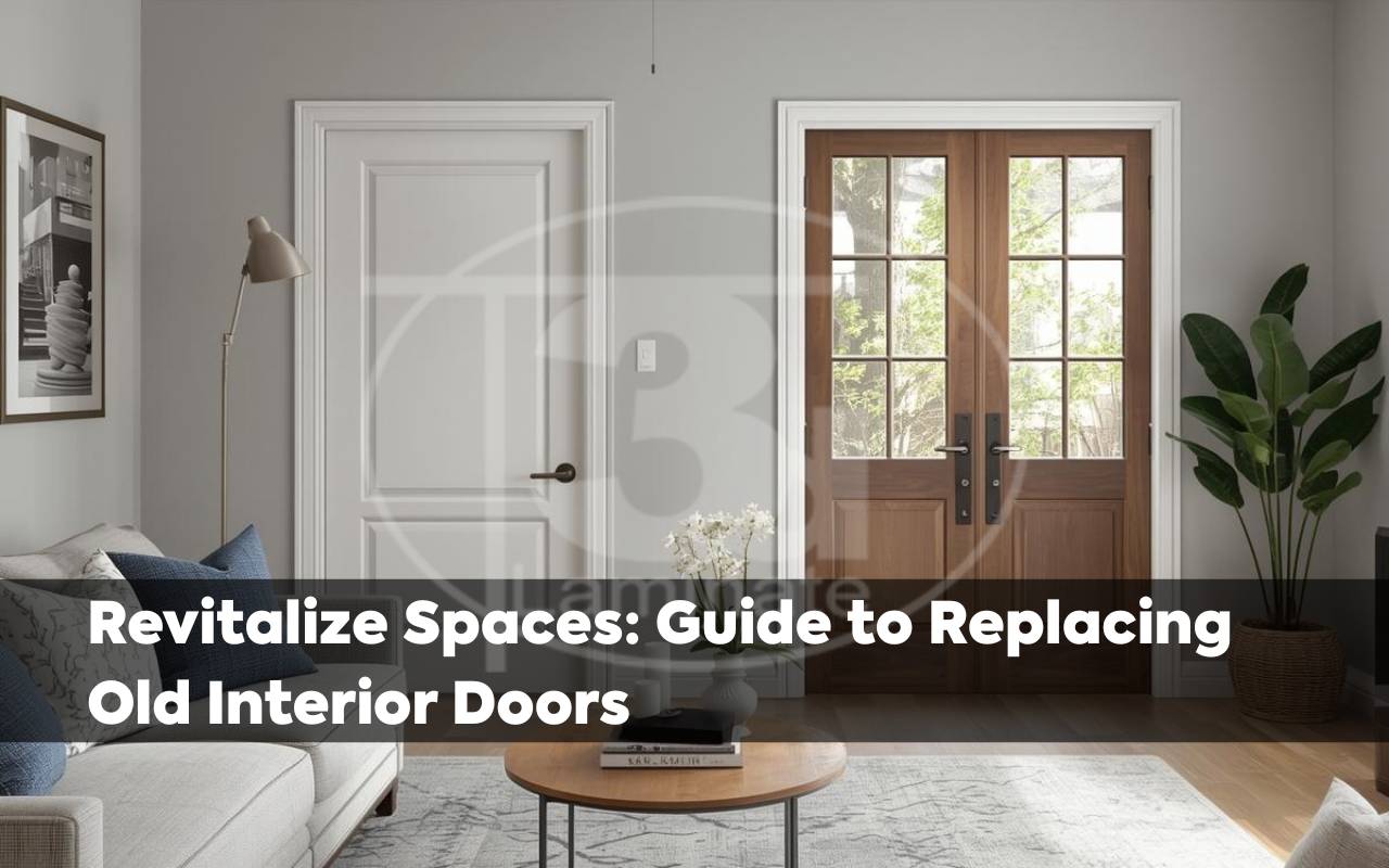 Replacing old interior doors in a living room for a fresh look