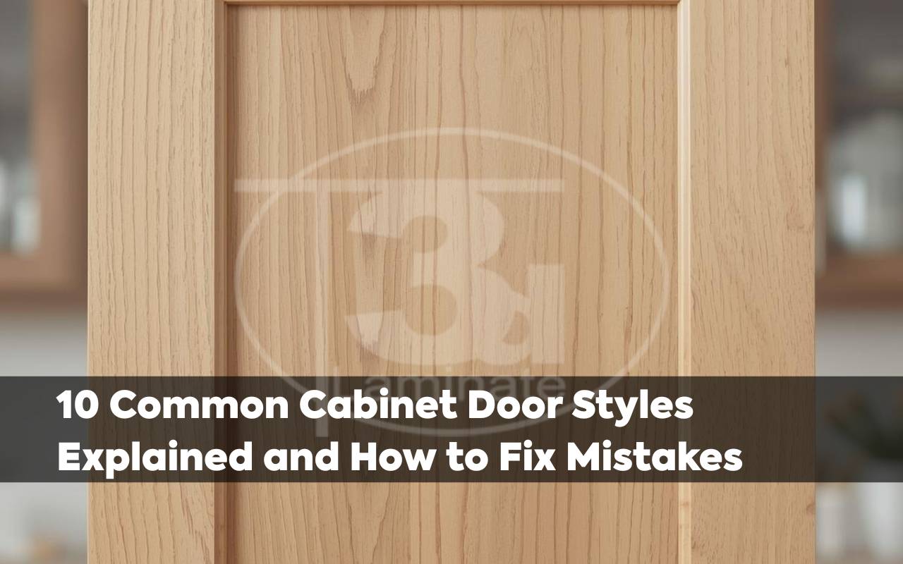 haker kitchen layout showing Cabinet Door Styles Explained with simple stile and rail construction