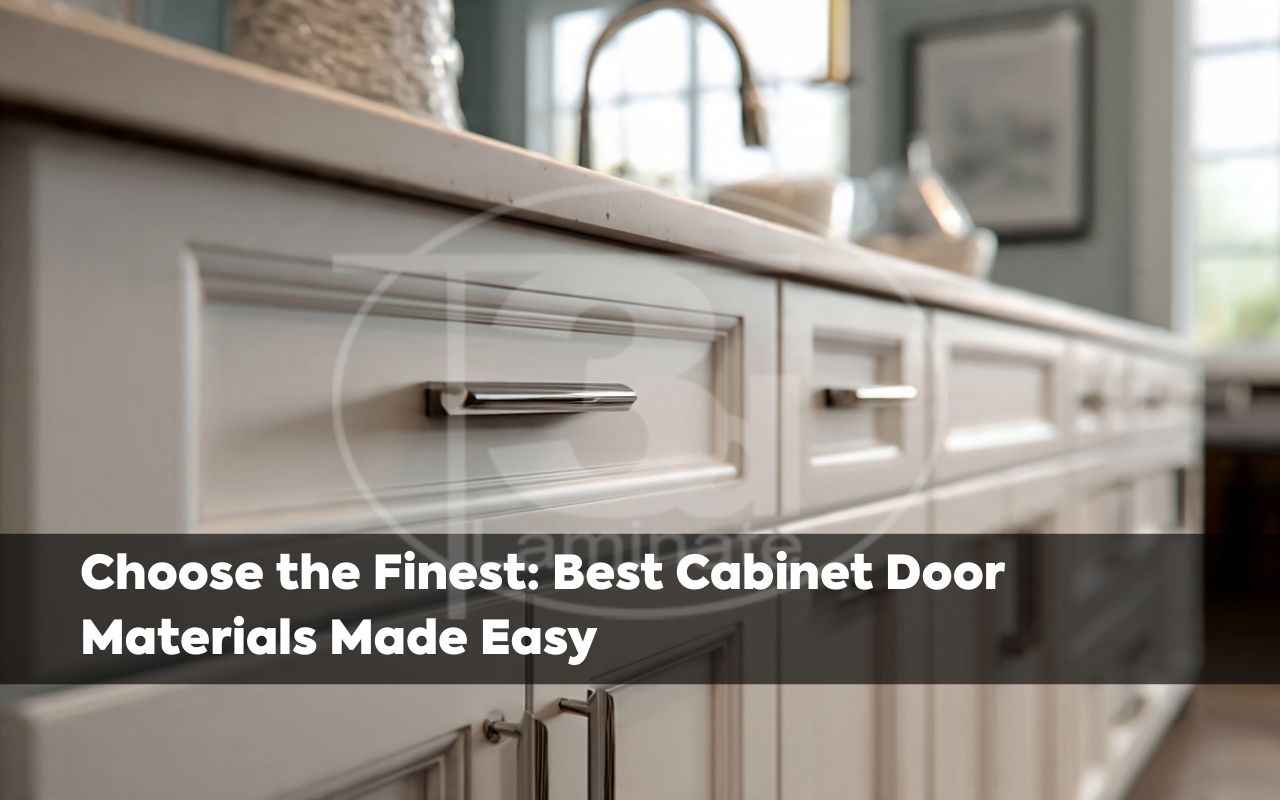 MDF and 3D thermofoil cabinet doors displaying smooth painted finishes and moisture-resistant surfaces