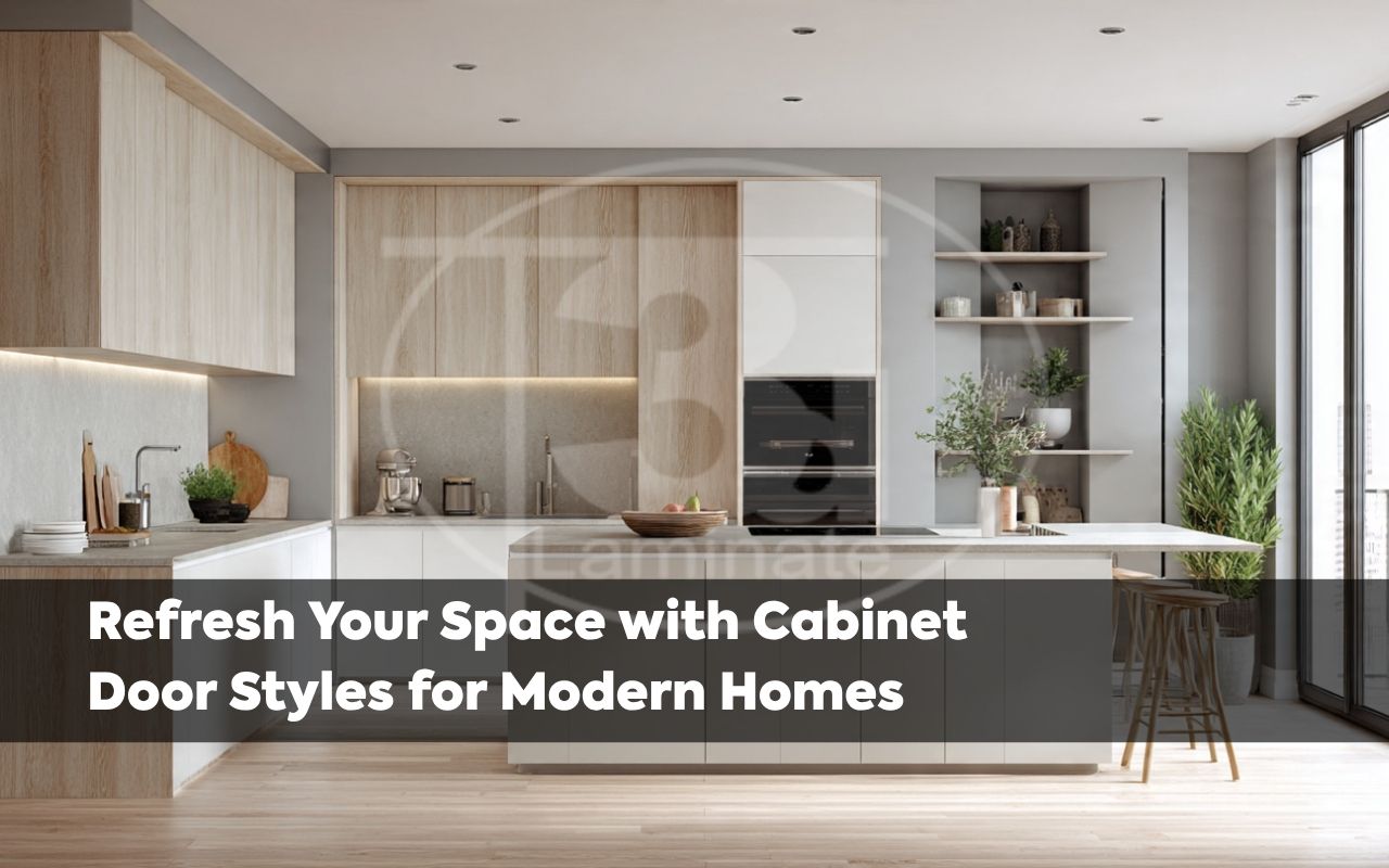 cabinet door styles for modern homes in a bright minimalist kitchen